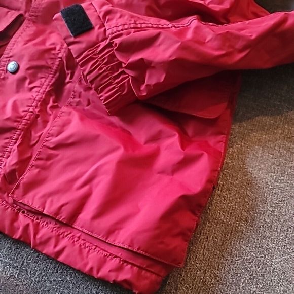 Vintage Woolrich Mens Medium Hydromax 2100 Jacket Zip Button Parka Red Black - Picture 5 of 16
